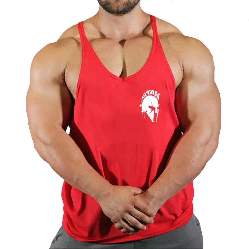 Men's Cotton Gym Singlet - V-Neck Bodybuilding Tank Top for Workouts - Buy Center