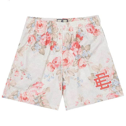 Eric Emanuel Men's Floral Printed Mesh Shorts - 2025 Summer Gym Style - Buy Center
