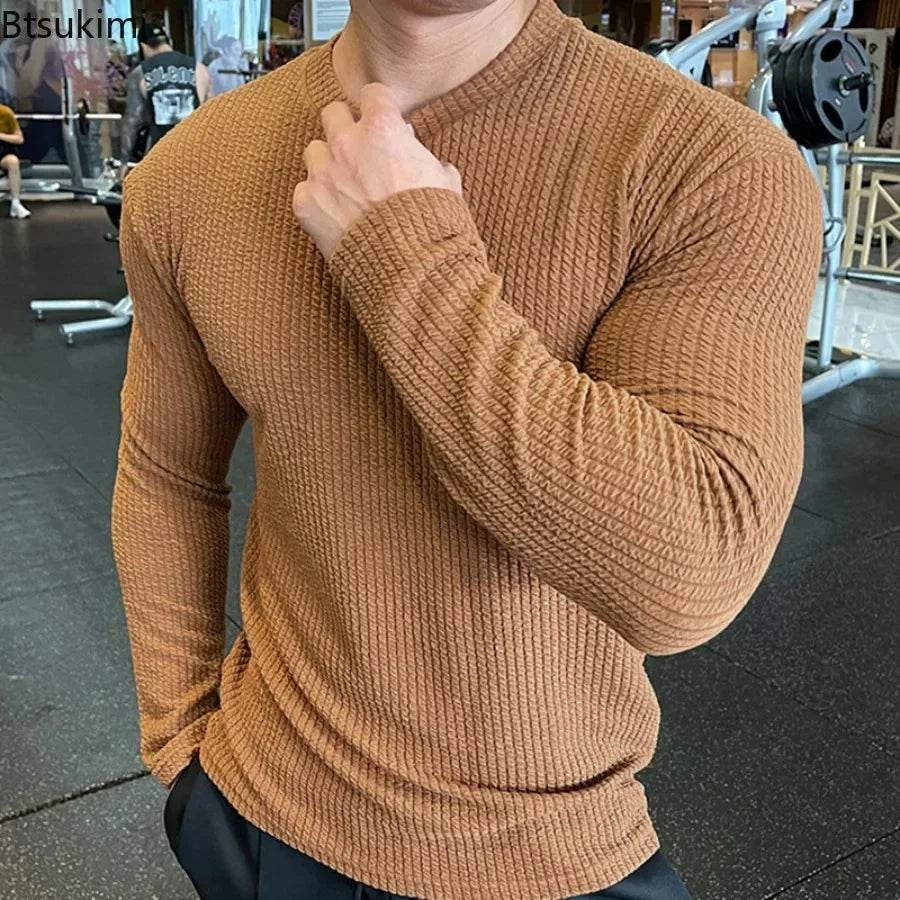 Btsukimi Men's Casual Knitted Pullovers - O-Neck, Spring & Autumn Wear - Buy Center