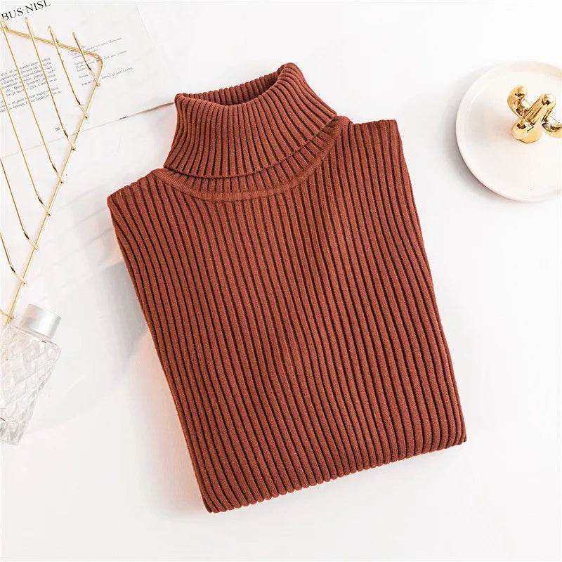 Women's Knitted Turtleneck Pullover - Autumn Winter Sweater - Buy Center