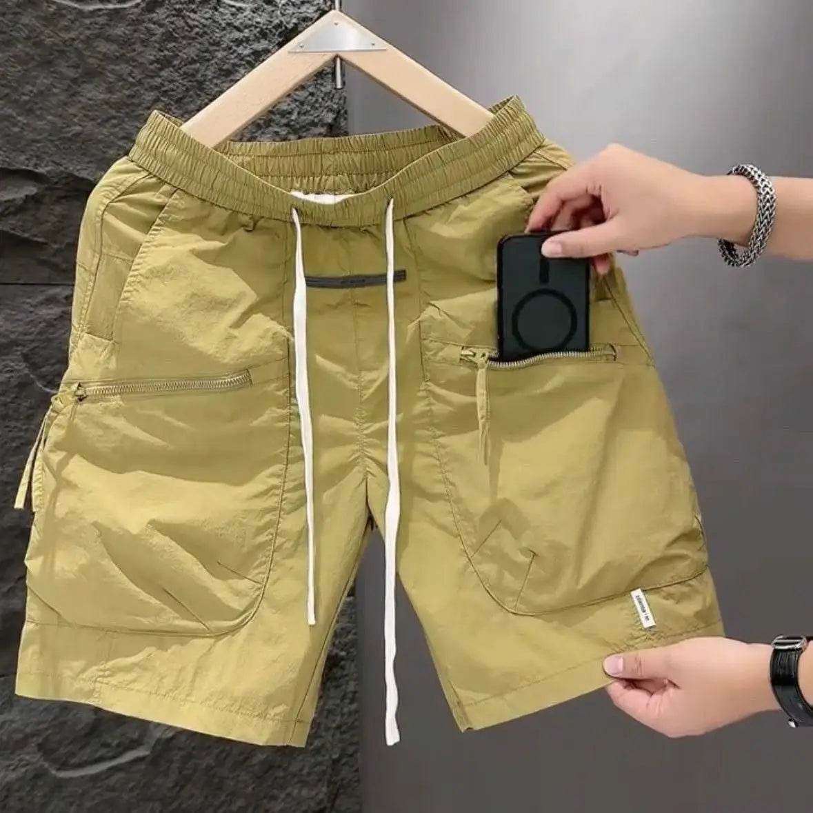 Casual Men's Summer Loose Shorts - Quick Drying, Solid Color Style - Buy Center