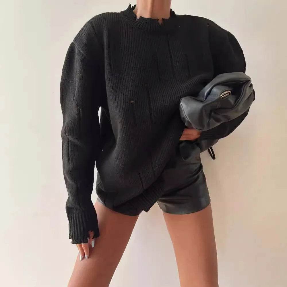 Women's Oversize Turtleneck Sweater - Thick Vintage Chunky Knit - Buy Center