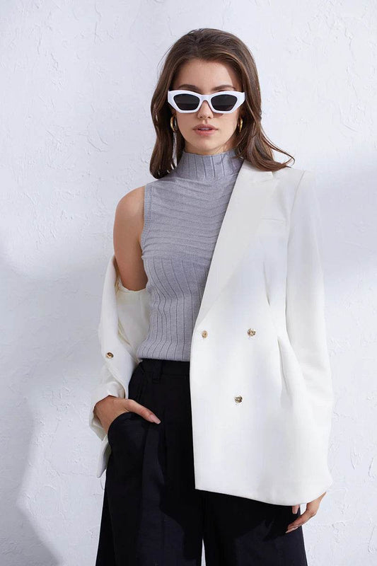 Cozy Vintage Pink Knitted Vest for Women - Turtleneck & Sleeveless - Buy Center