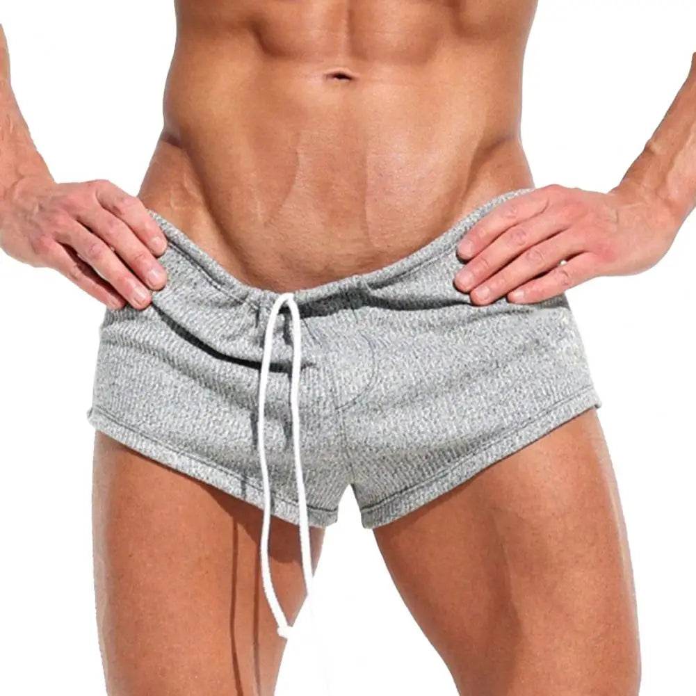 Men's Elastic Waist Sports Shorts - Adjustable Drawstring for Gym & Running - Buy Center