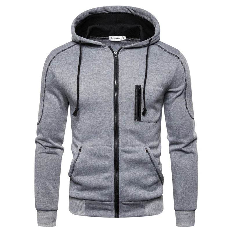 QIWN 2024 Men's Double Zipper Jacket & Hoodie Tracksuit Set - Buy Center