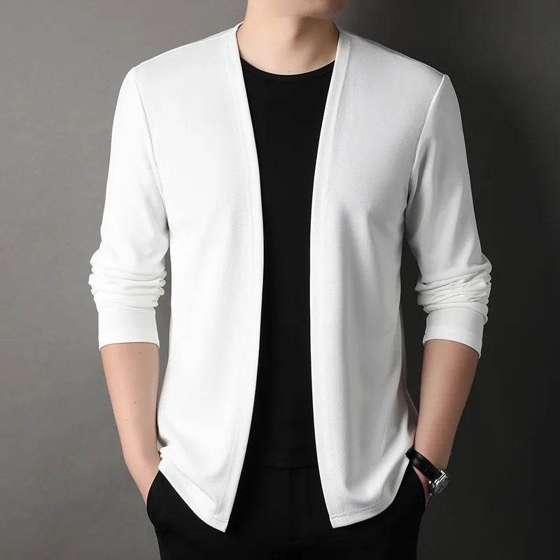 FAVOCENT Men's Knit Cardigan - Slim Fit Solid Color Casual Sweater - Buy Center
