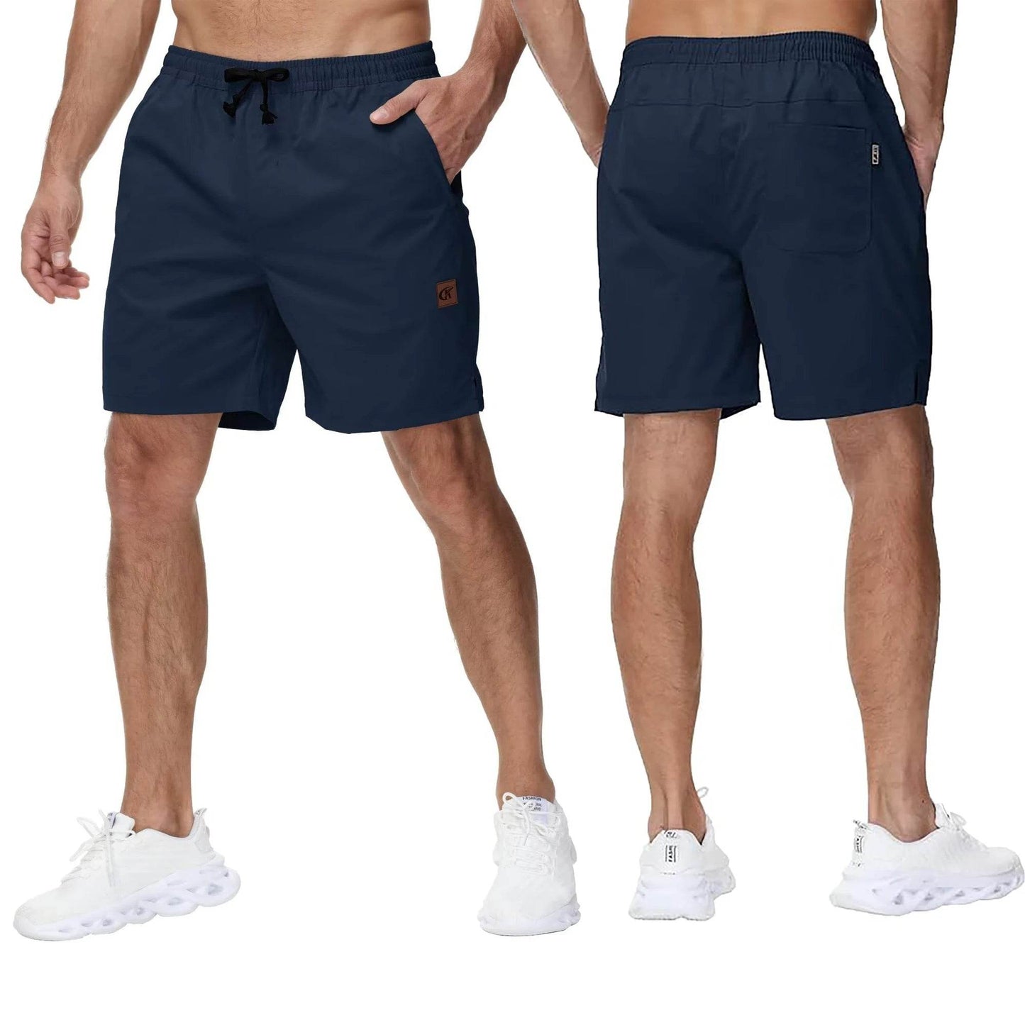 Men's Casual Twill Shorts - 7 Inch Stretch Cargo with Zipper Pockets - Buy Center