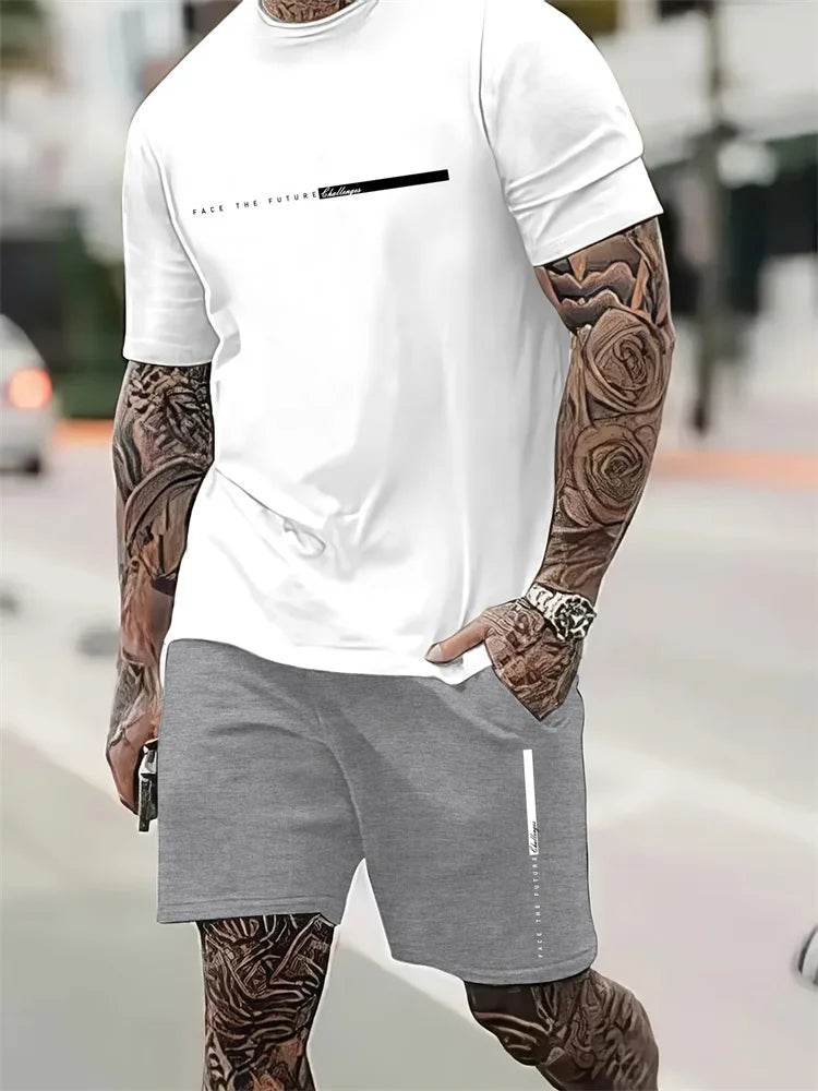 YEAE Men's Summer Casual Suit - Breathable Short Sleeve Set - Buy Center