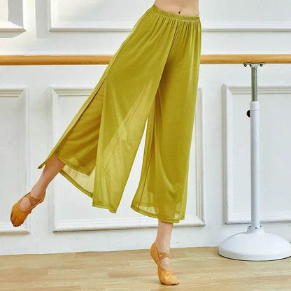 Women's Loose Wide Leg Dance Pants - Comfortable Ankle-Length Trousers - Buy Center
