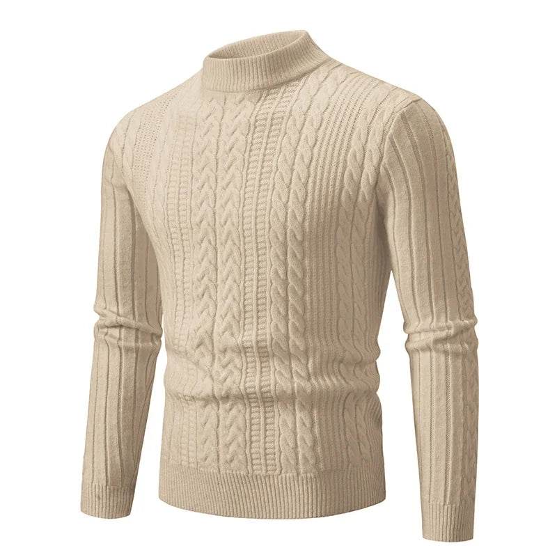 2023 Men's Winter Sweaters - Solid O-Neck Knitted Pullover, Warm & Slim Fit - Buy Center