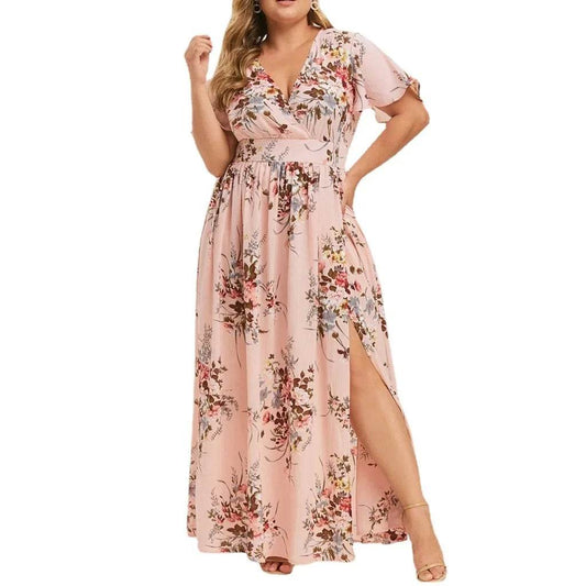 2023 Women's Summer Dress - Printed Side Slit, Trendy Style - Buy Center