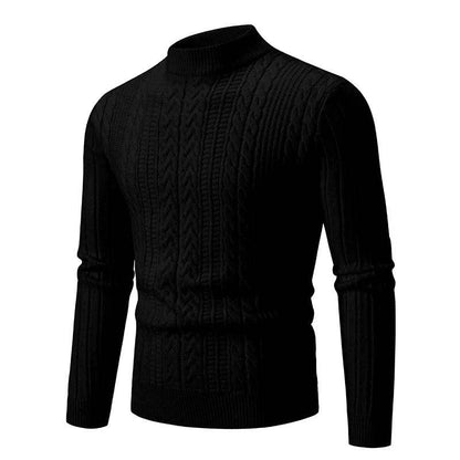 2023 Men's Winter Sweaters - Solid O-Neck Knitted Pullover, Warm & Slim Fit - Buy Center