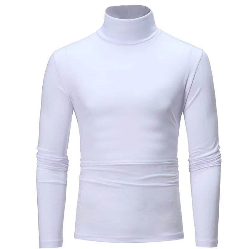 Bigsweety Men's Slim Fit Turtleneck Pullover - Casual Solid Color Top - Buy Center
