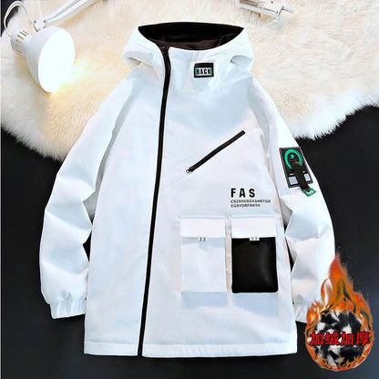 Men’s Pilot Hooded Zipper Jacket - Casual Spring/Autumn Pullover Coat - Buy Center