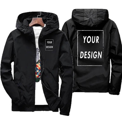 Custom Men's Waterproof Autumn Jacket - Warm Windbreaker in 6XL Sizes - Buy Center