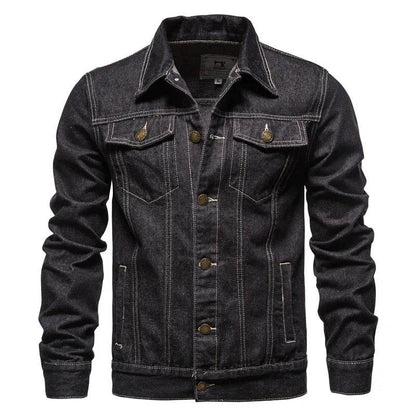 2024 Autumn Men Denim Jackets - Casual Motorcycle Style, Slim Fit - Buy Center