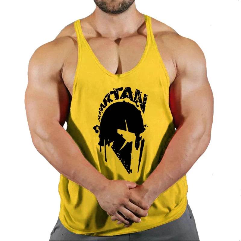 Men's Cotton Gym Singlet - V-Neck Bodybuilding Tank Top for Workouts - Buy Center
