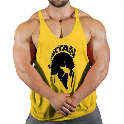 Men's Cotton Gym Singlet - V-Neck Bodybuilding Tank Top for Workouts - Buy Center