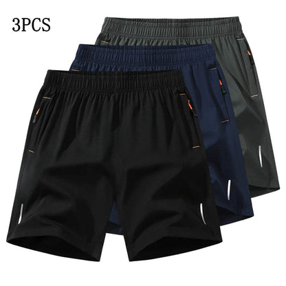 Comfortable Men's Sports Shorts - Elastic Waist, Breathable Casual Wear - Buy Center