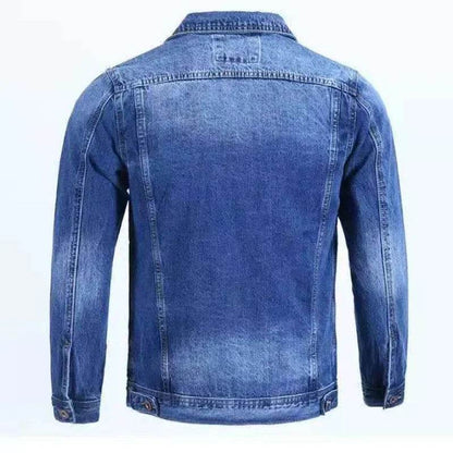 MIHIAR Men's Denim Jacket - Casual Blue Button Pocket, Autumn Style - Buy Center