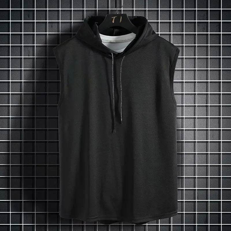 Men's Summer Gym Hooded Tank Top - Casual Fitness Vest for Bodybuilding - Buy Center