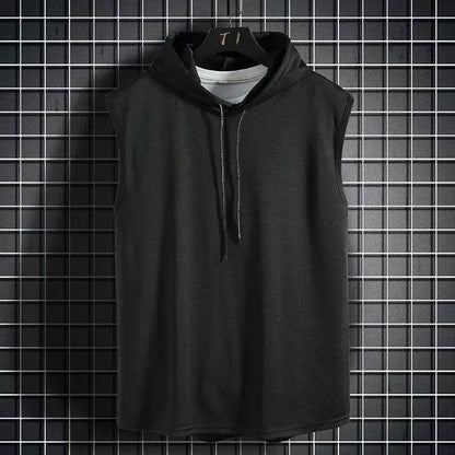 Men's Summer Gym Hooded Tank Top - Casual Fitness Vest for Bodybuilding - Buy Center