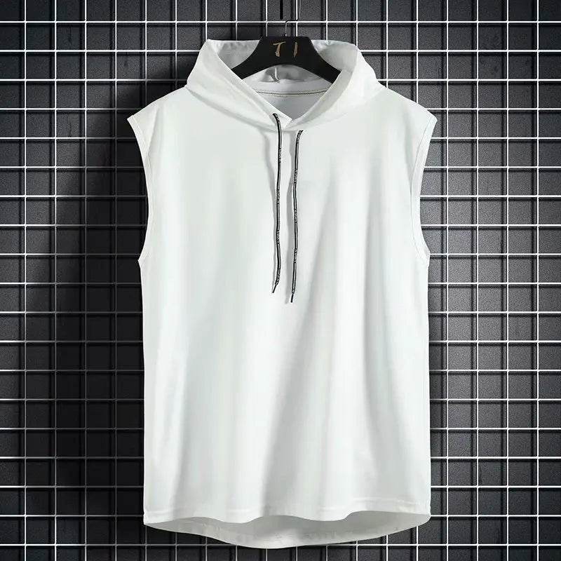 Men's Summer Gym Hooded Tank Top - Casual Fitness Vest for Bodybuilding - Buy Center