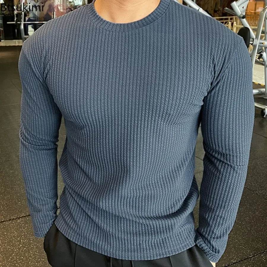 Btsukimi Men's Casual Knitted Pullovers - O-Neck, Spring & Autumn Wear - Buy Center