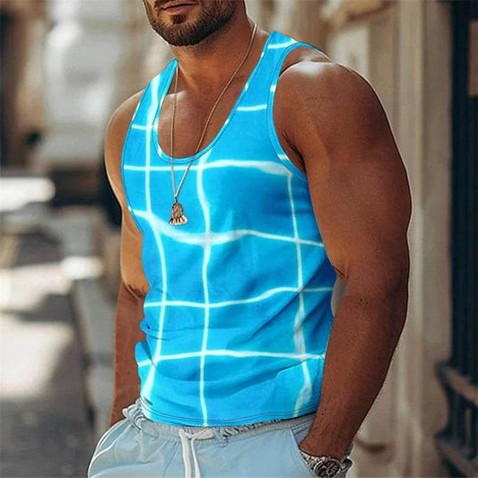 2025 Casual Funny Tank Top for Men - 3D Print, Quick Dry Basketball Vest - Buy Center