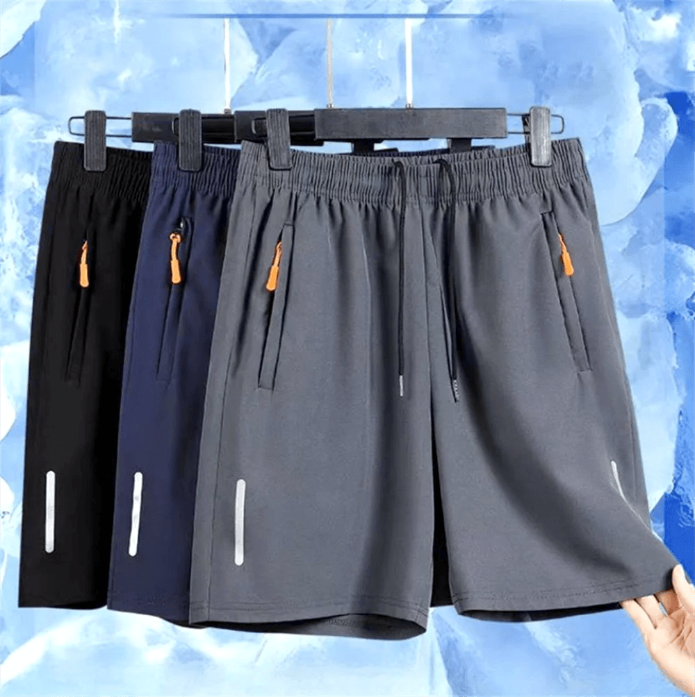 Men's Summer Casual Ice Silk Shorts - Quick Dry & Lightweight Design - Buy Center