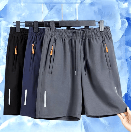 Men's Summer Casual Ice Silk Shorts - Quick Dry & Lightweight Design - Buy Center