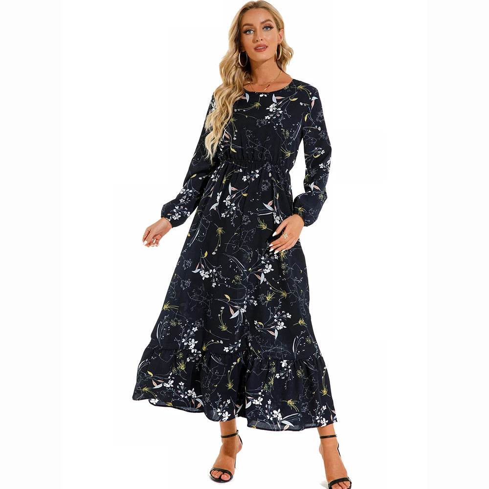 XIBUSANA Bohemian Chiffon Maxi Dress - Floral Print for Women - Buy Center