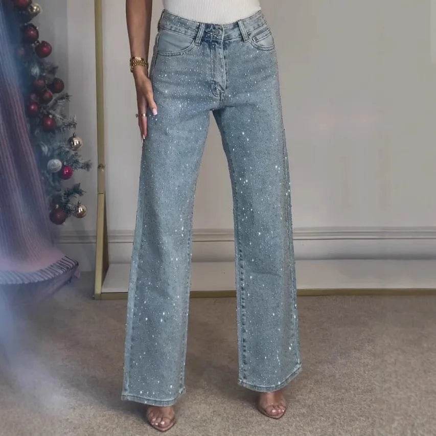 Wulend Women's High Waist Distressed Jeans - Vintage Streetwear Style - Buy Center