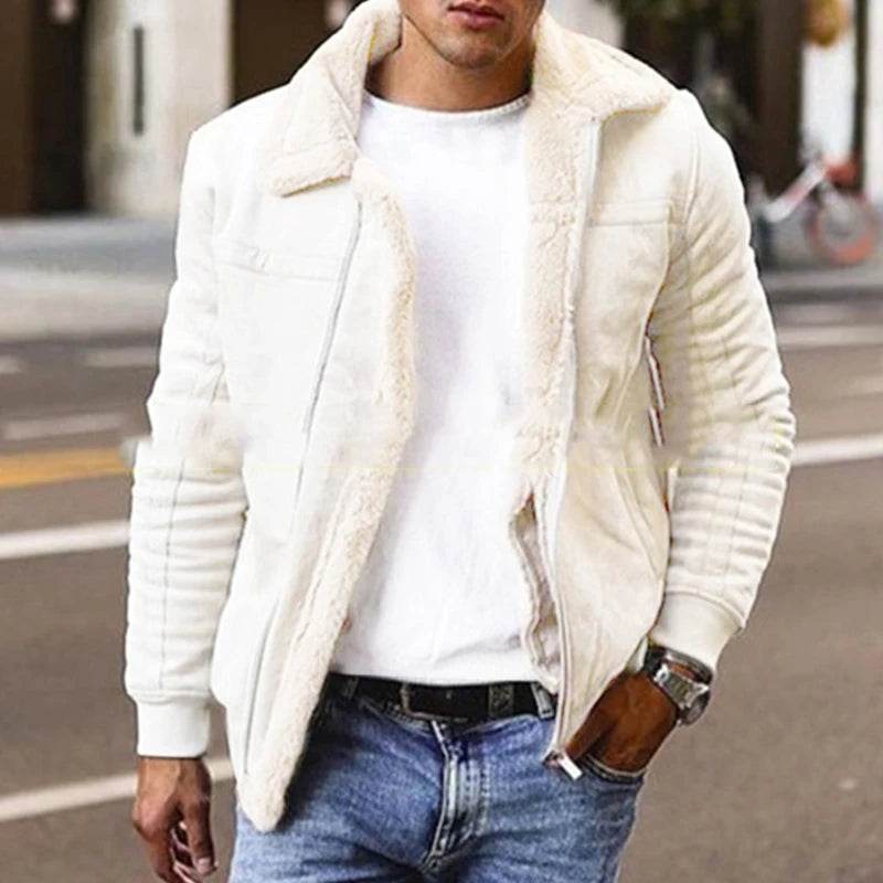 Men's Casual Slim Fit Wool Jacket - Vintage Turn-down Collar Coats - Buy Center