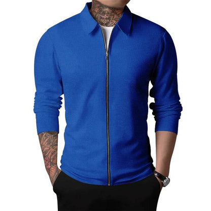 2024 Men's Casual Jackets - Spring & Autumn Zippered Polo Neck Style - Buy Center