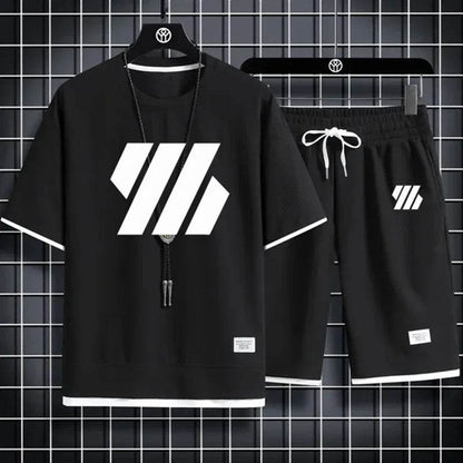 Men's Casual Sports Suit - Short Sleeve Tracksuit Summer Set - Buy Center
