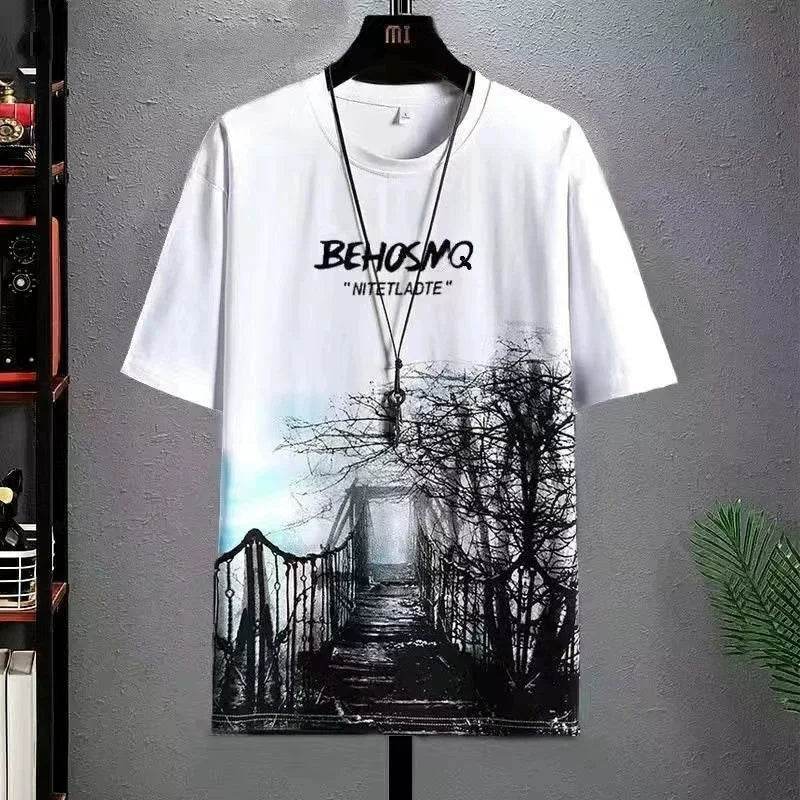 Men's Casual Summer Suit - Plus Size Round Neck Half Sleeve Top - Buy Center