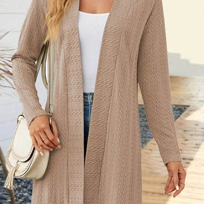 MsChuh Solid Color Long Sleeve Cardigan - Trendy Korean Knitwear - Buy Center