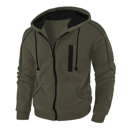 Men's Full Zip Hoodie Jacket - Casual Sportswear with Pocket - Buy Center