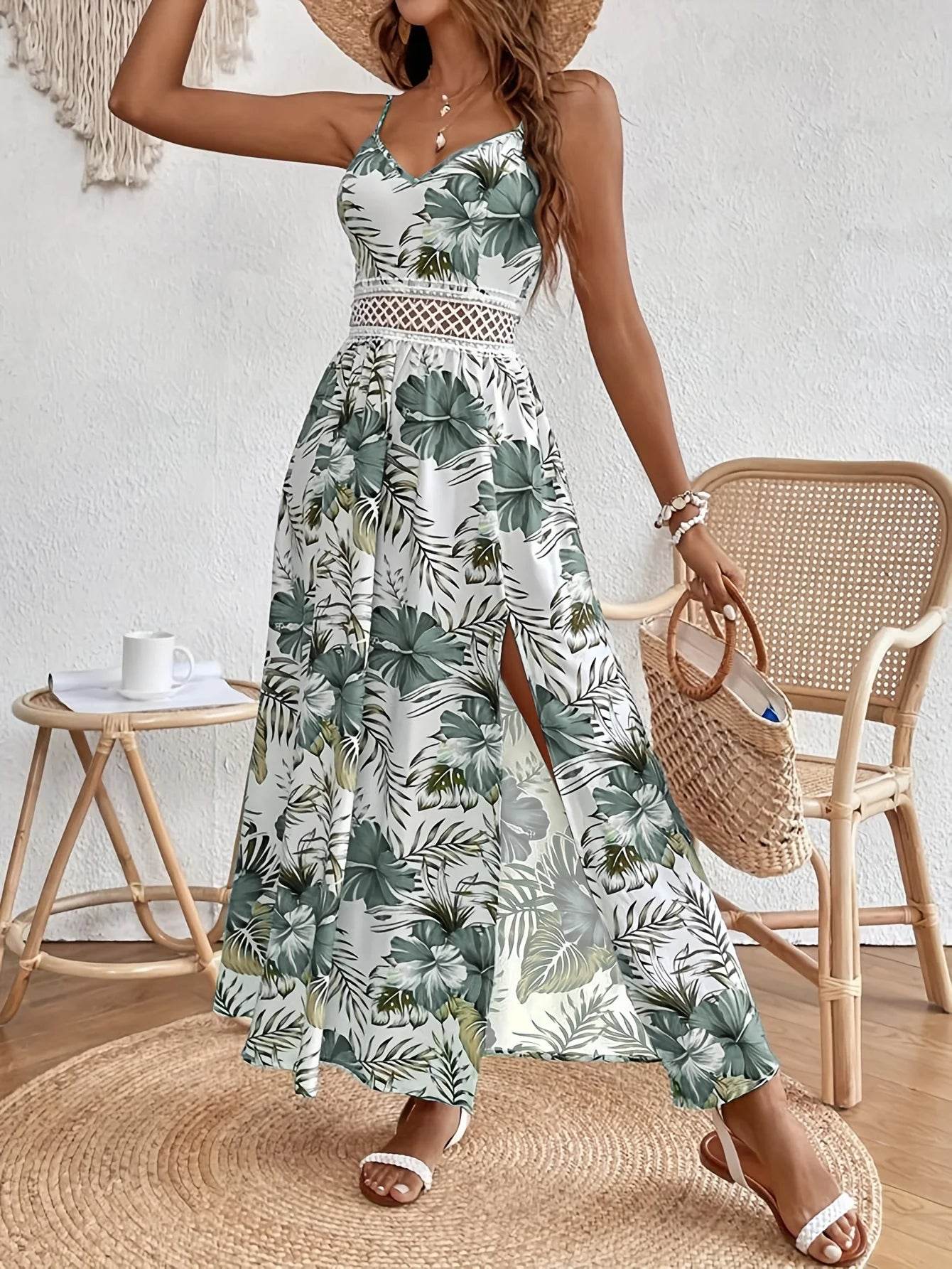 Bohemian Floral Summer Dress - Elegant Beach Sundress for Women - Buy Center