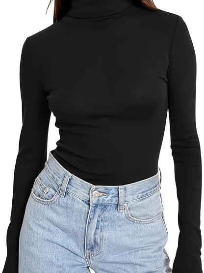 Gadinus Plus Size Women’s Turtleneck Sweater - Slim Fit, Knitted Warmth - Buy Center