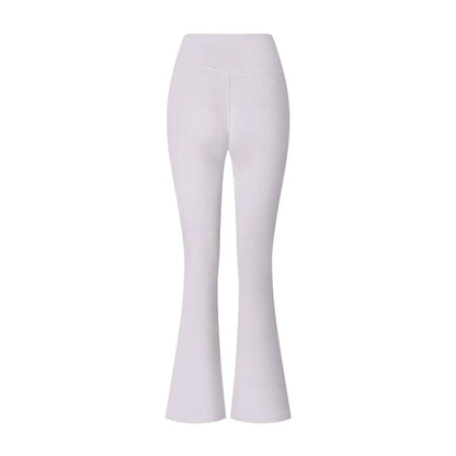 Women's High Waist Flared Leggings - Stylish Workout Pants with Pockets - Buy Center