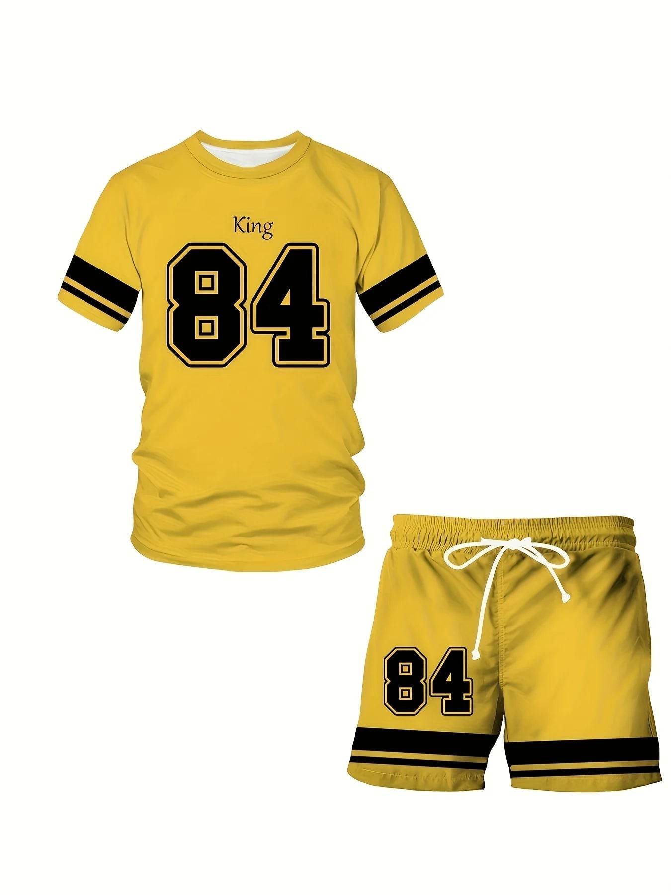 Men's Summer Sweat Suit Set - Breathable Quick Dry Jersey & Shorts - Buy Center