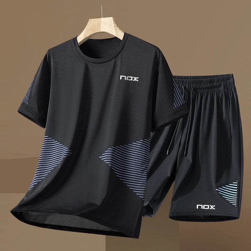 2024 Men's Tennis Sportswear Set - Short Sleeve Round Neck T-shirt - Buy Center