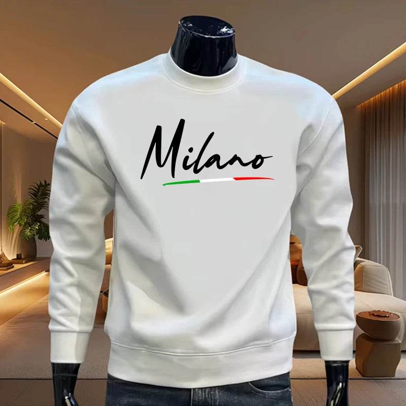 Sports Casual Jogging Mens Sweatshirts Urban Print O-Neck Long Sleeves Tops Popular Man High Grade Clothing Pullover Sweatshirts - Buy Center