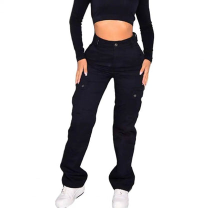 Stylish Women's High Waist Cargo Pants - Soft Fabric, Butt-Lifting - Buy Center