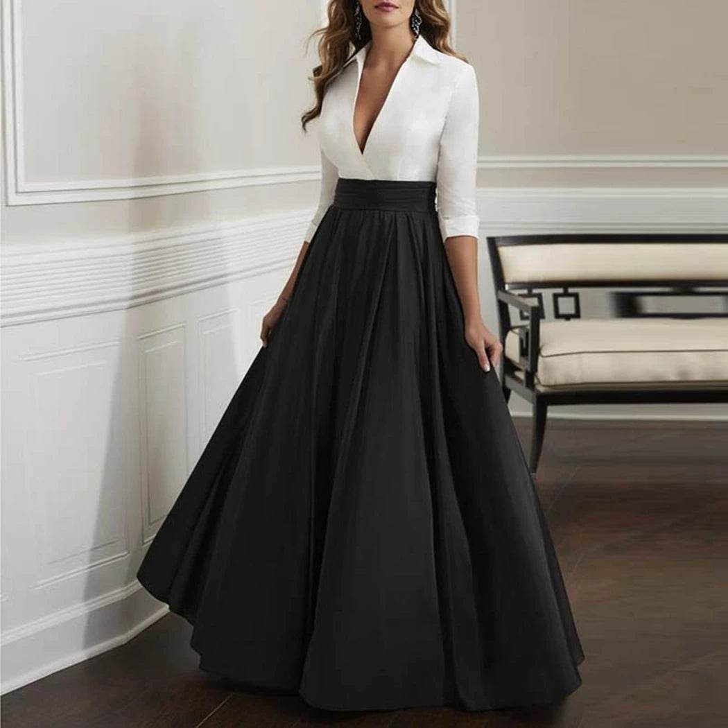 Black Satin Maxi Skirt for Women - A-Line, High Waist, Floor Length - Buy Center
