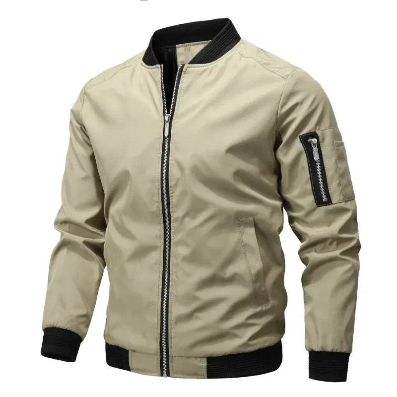 BTQWFD Men's Lightweight Bomber Jacket - Casual Windbreaker with Pockets - Buy Center