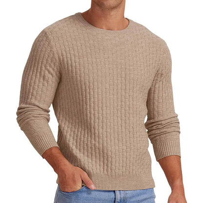 2025 White New Menswear Turtleneck Men's Pullover Autumn And Winter Long Sleeved Plain Color Casual Thickened Knit Base Sweater - Buy Center