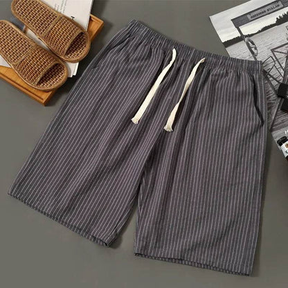 OSMIUM Men's Plus Size Summer Striped Board Shorts - Cotton & Linen - Buy Center